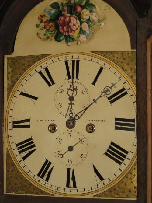 oak painted face 8 day grandfather clock
