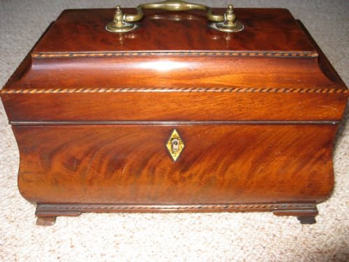 georgian mahogany tea caddy