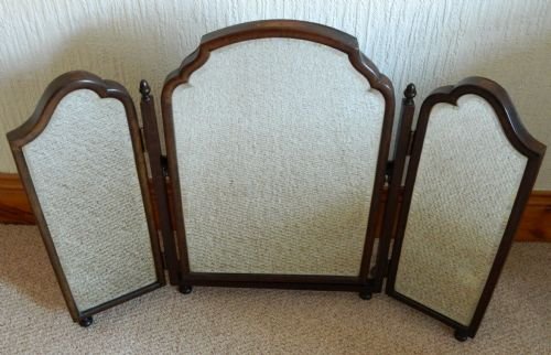 mahogany dressing table triple mirror