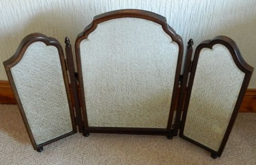 mahogany dressing table triple mirror