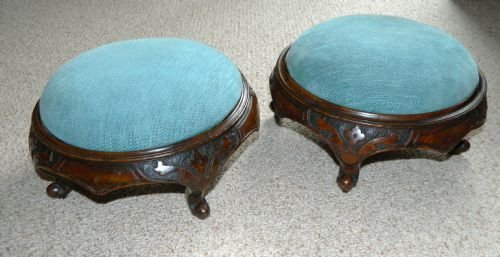 pair of victorian foot stools