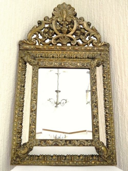 brass cushion mirror