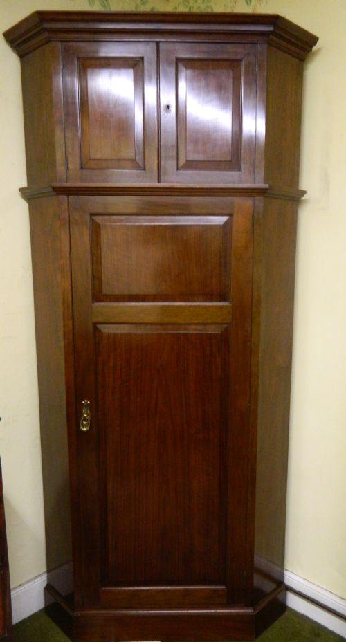 sopwith co large mahogany corner cupboard