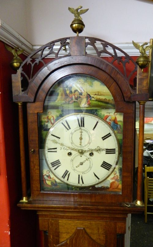 oak grandfather clock