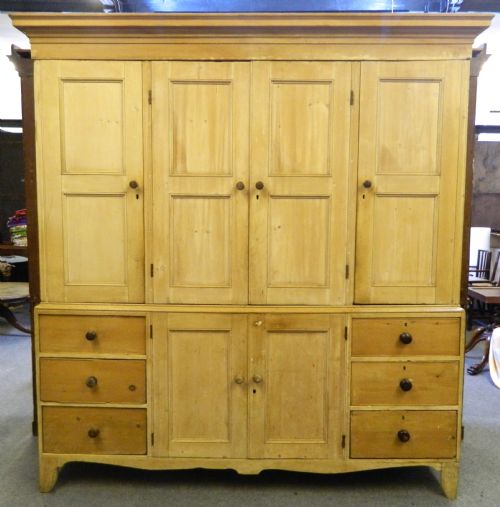 large pine housekeepers cupboard