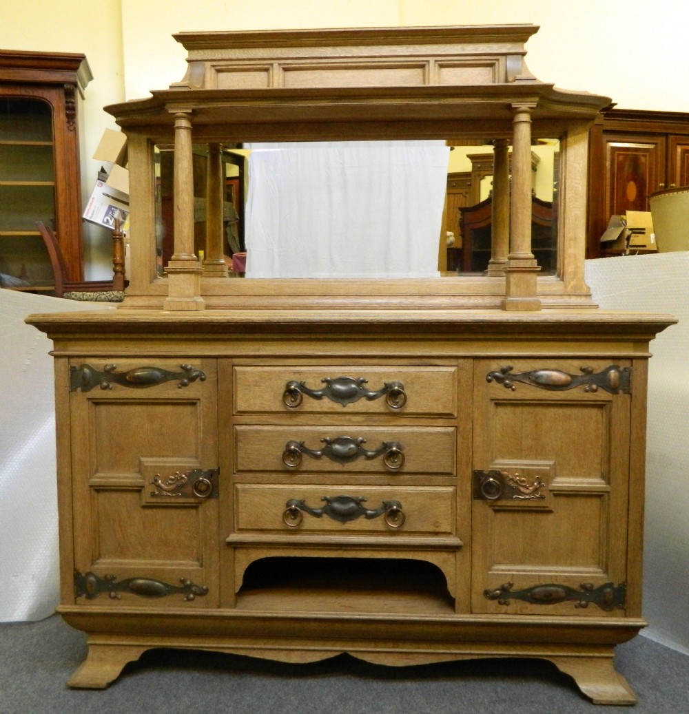 arts crafts oak sideboard