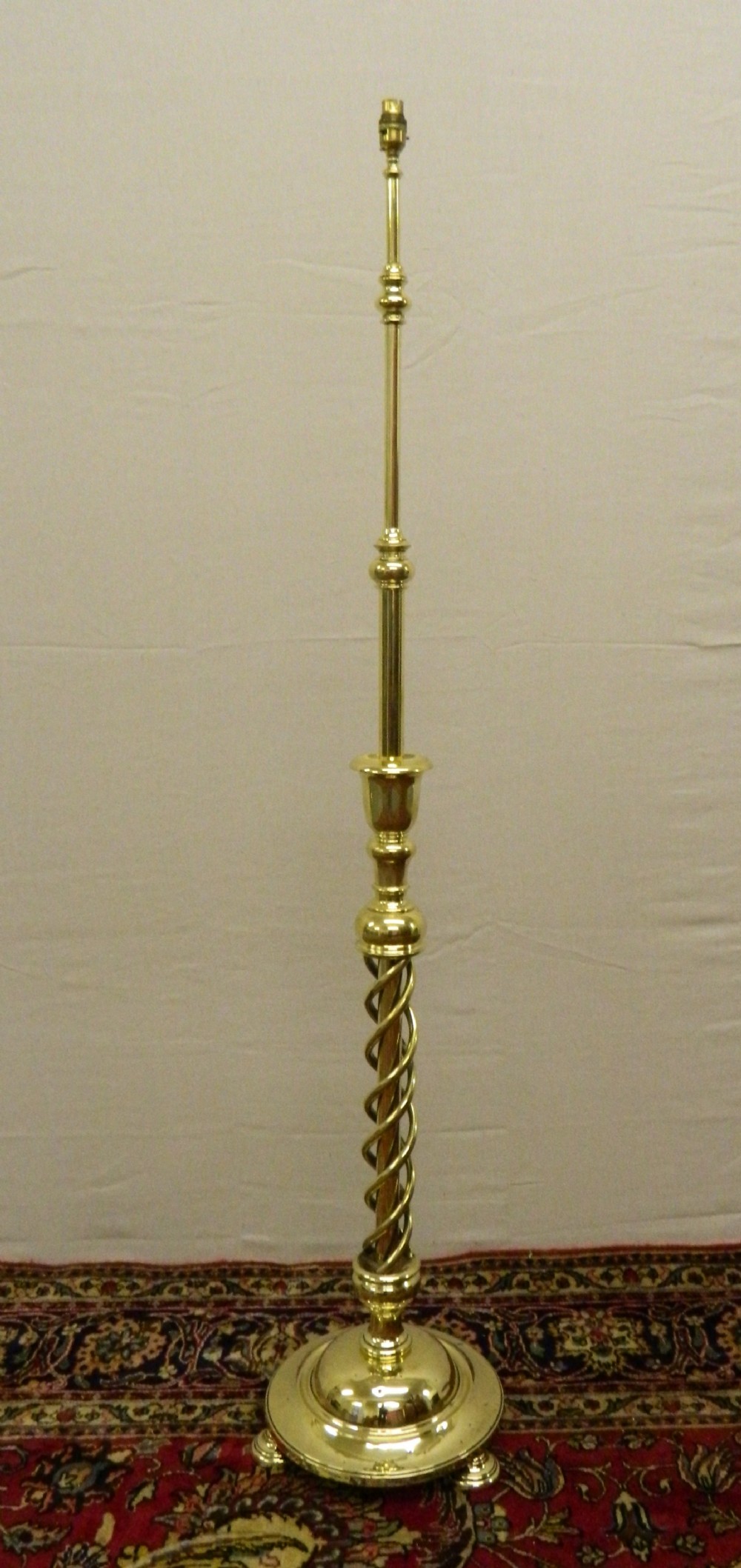 adjustable brass standard lamp