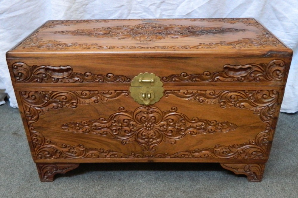 carved rosewood trunk