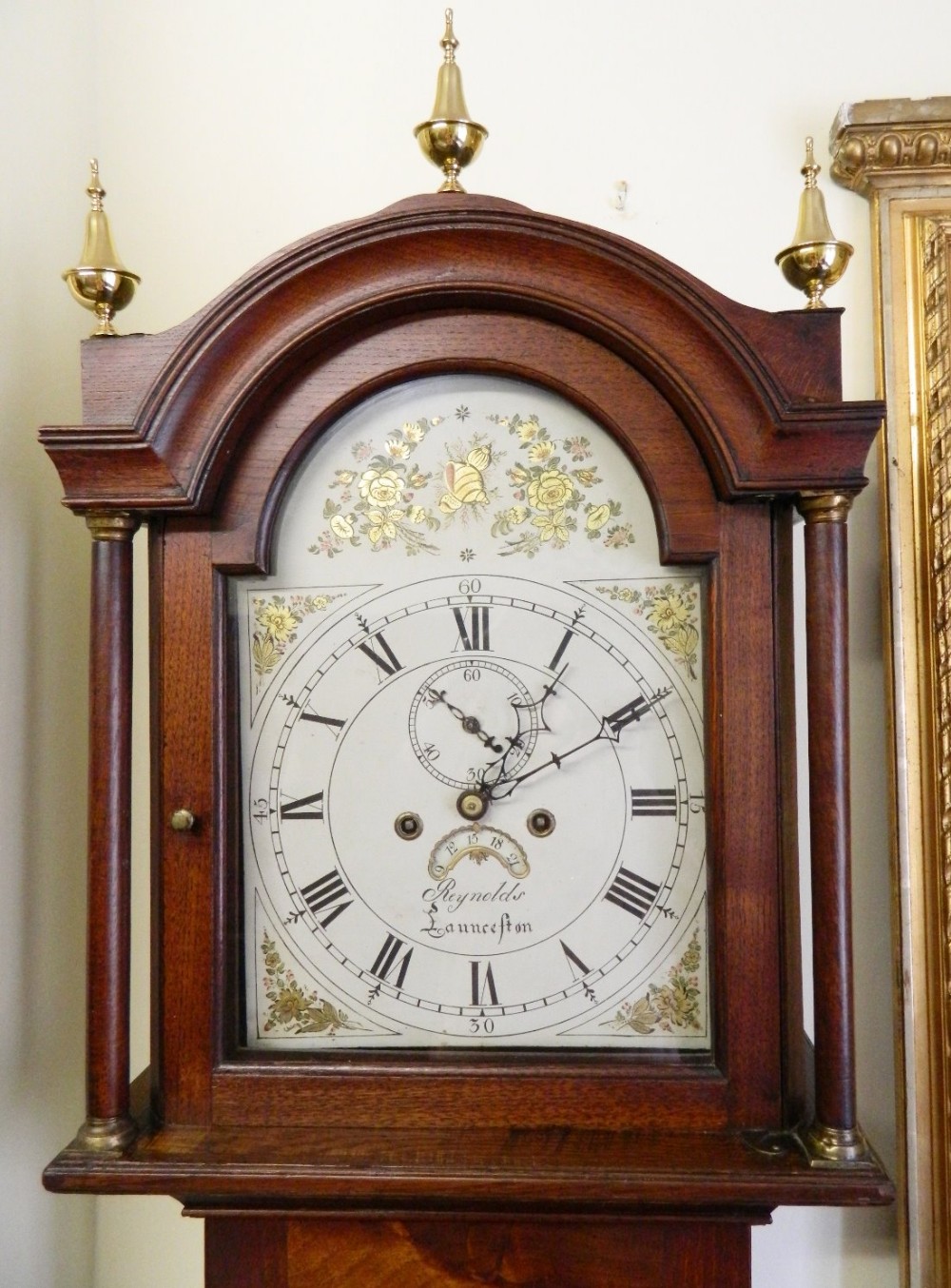 Early Oak & Elm Grandfather Clock By Reynolds Of Launceston 416850