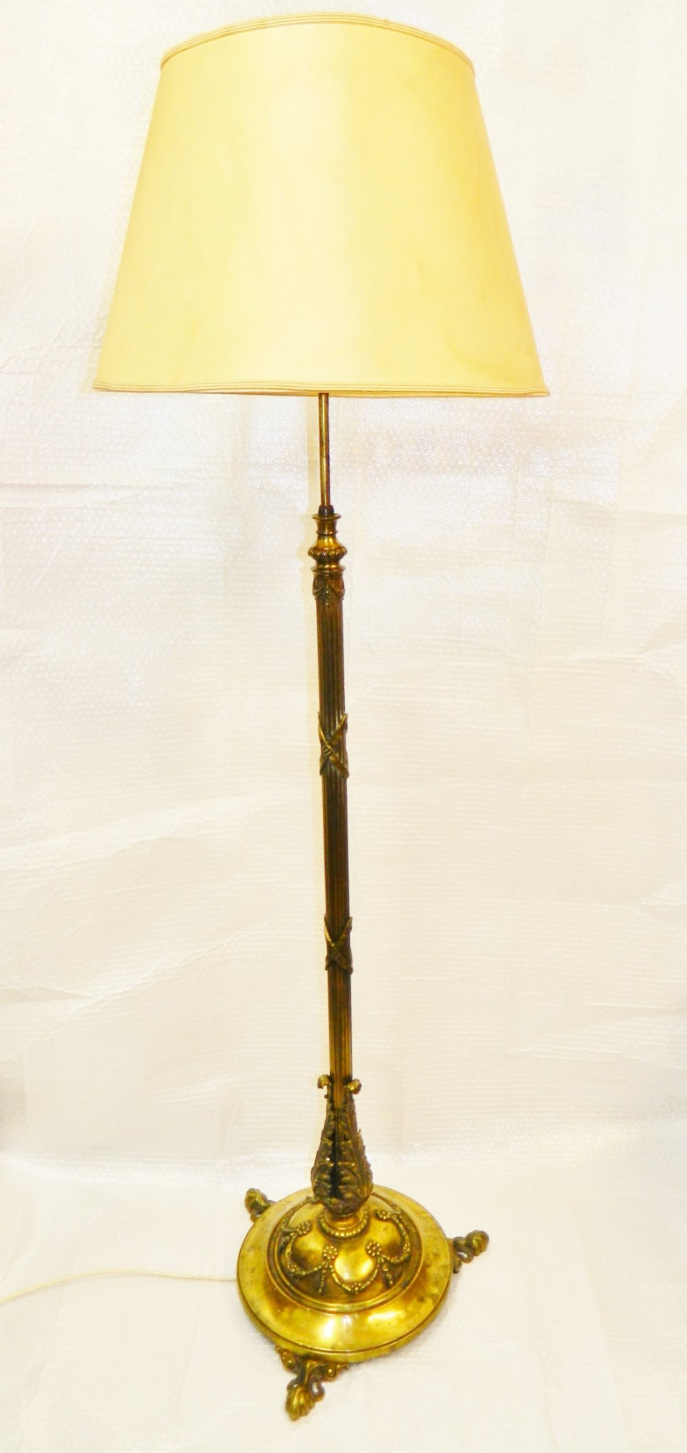 adjustable brass standard lamp