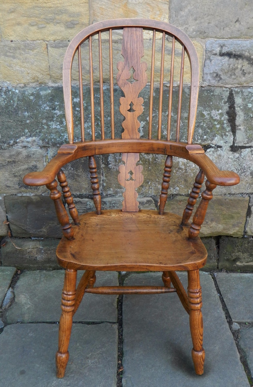 ash broad arm windsor chair