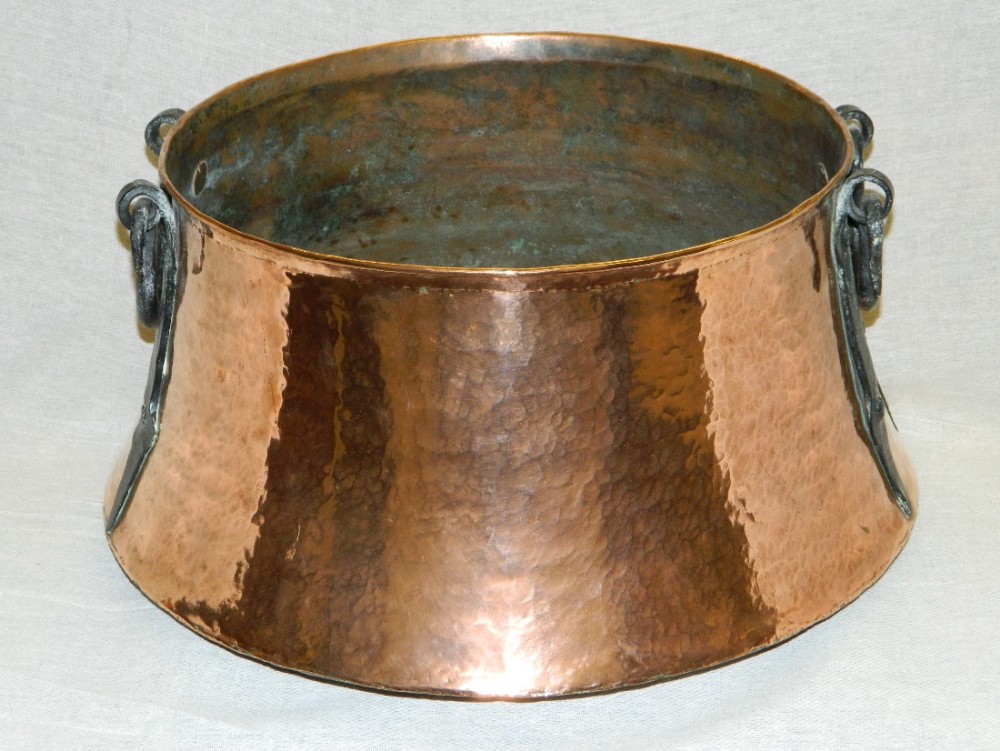 arts crafts copper log bin