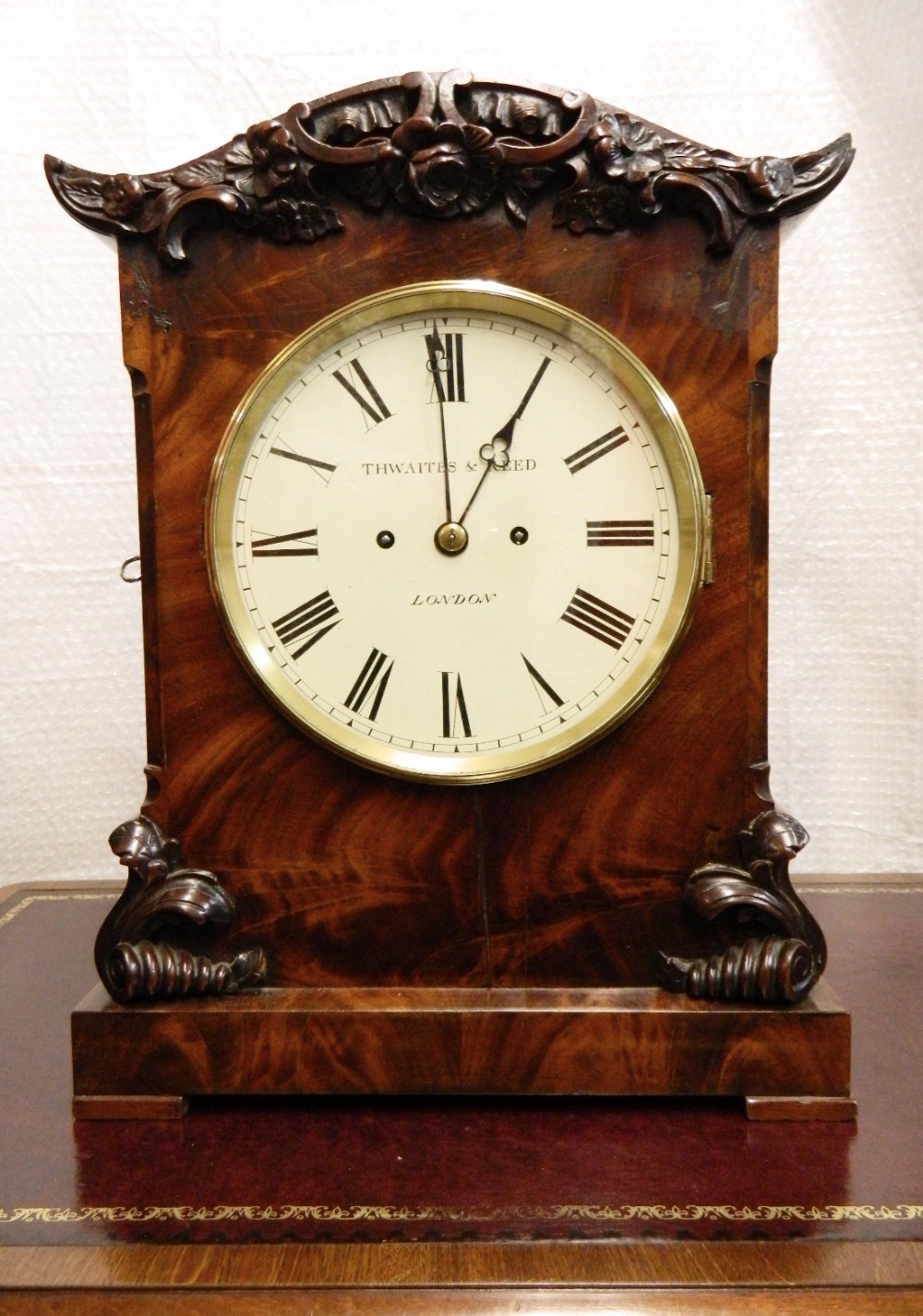 double fusee bracket clock by thwaites reed of london