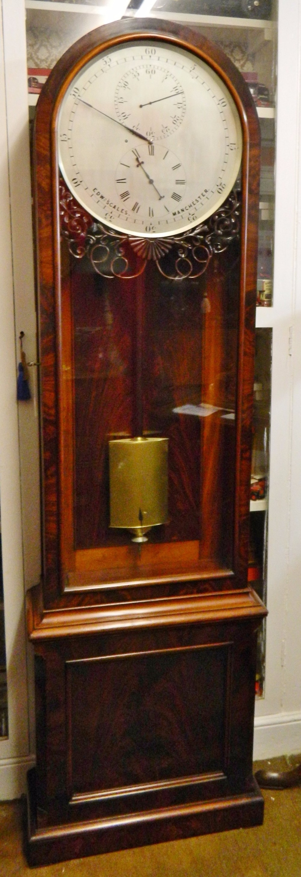 exceptional quality regulator longcase clock by edward scales manchester