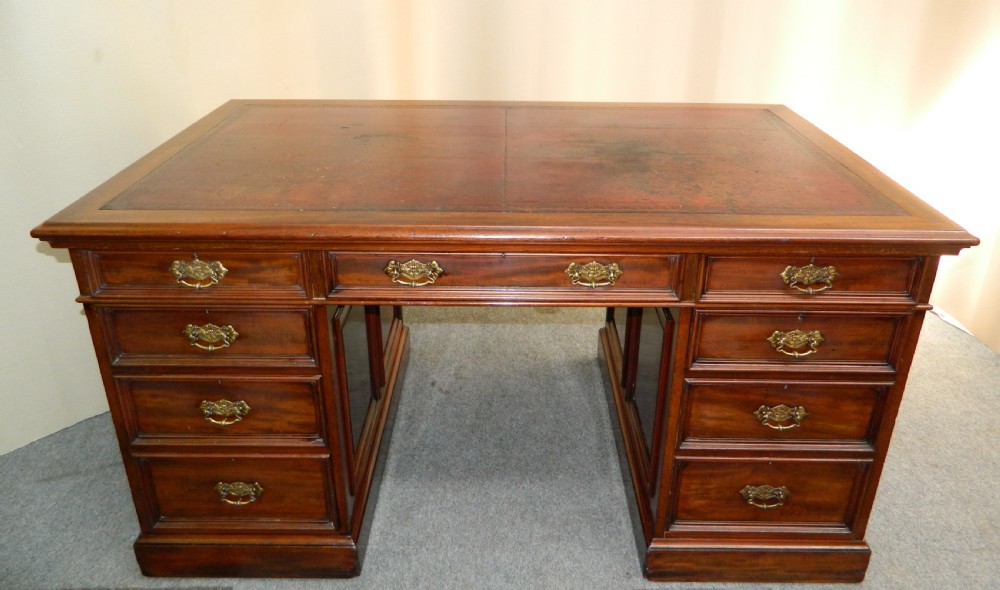 mahogany partners desk by j t scott edinburgh