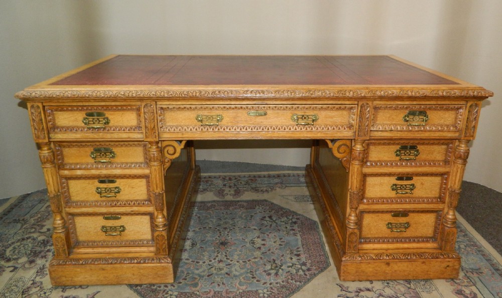 oak partners desk by maple co