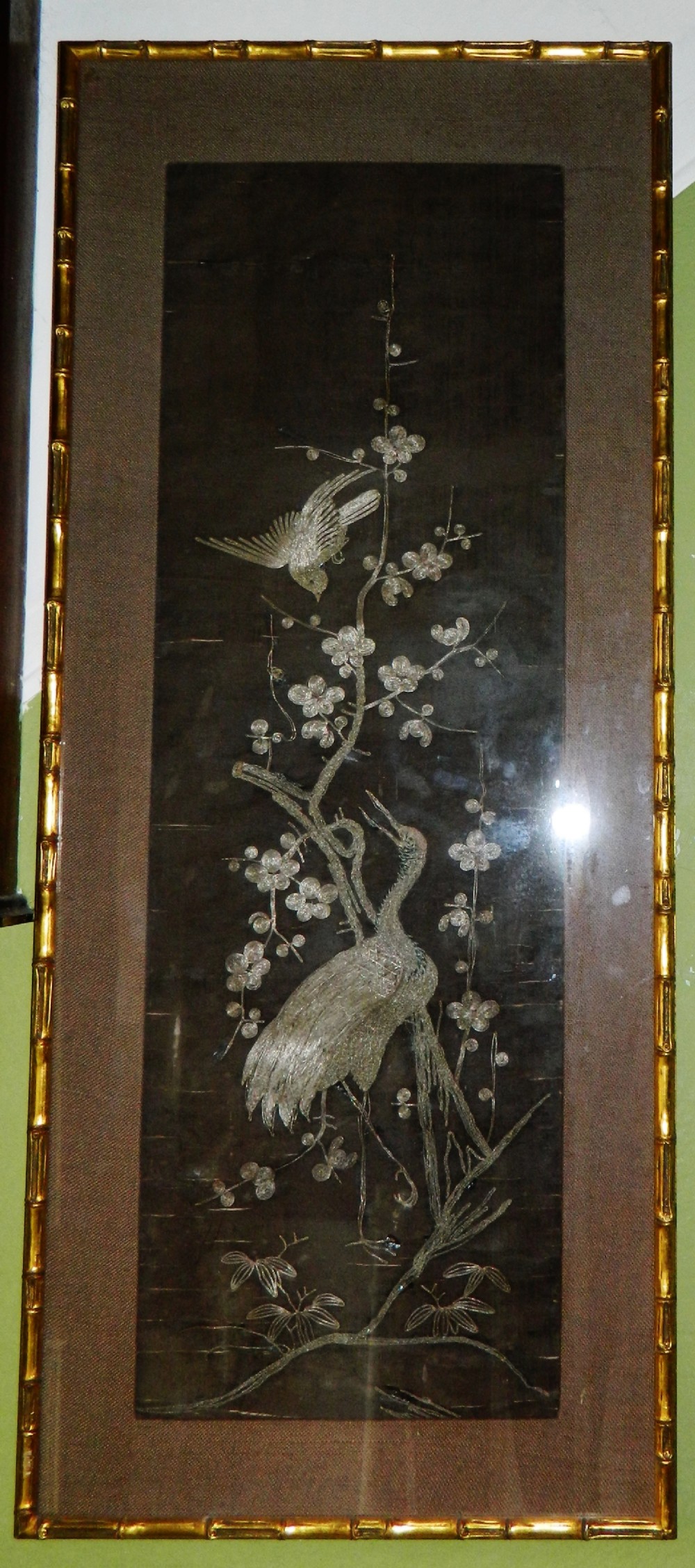 large japanese embroidered panel