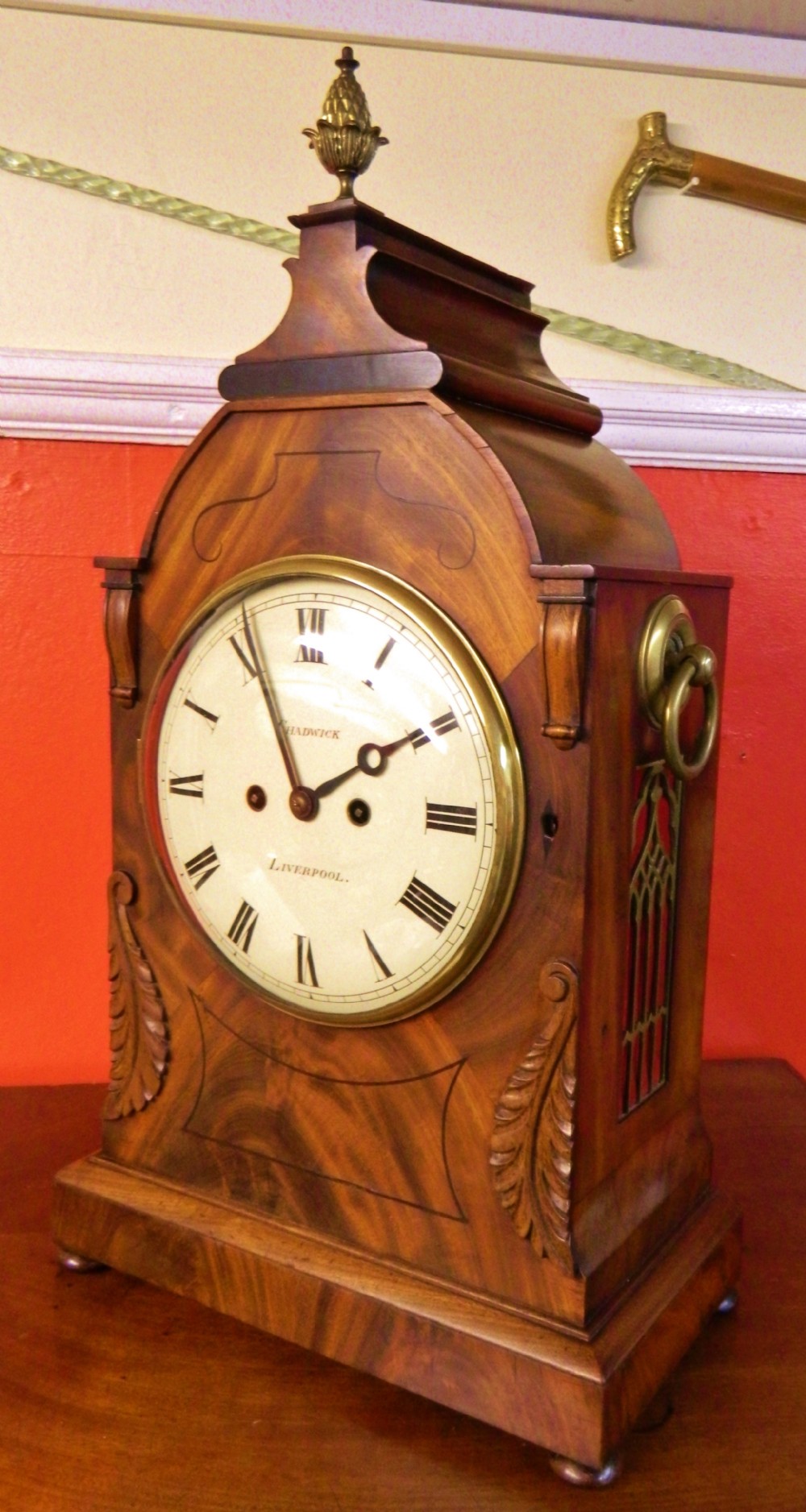 double fusee regency mahogany bracket clock chadwick of liverpool