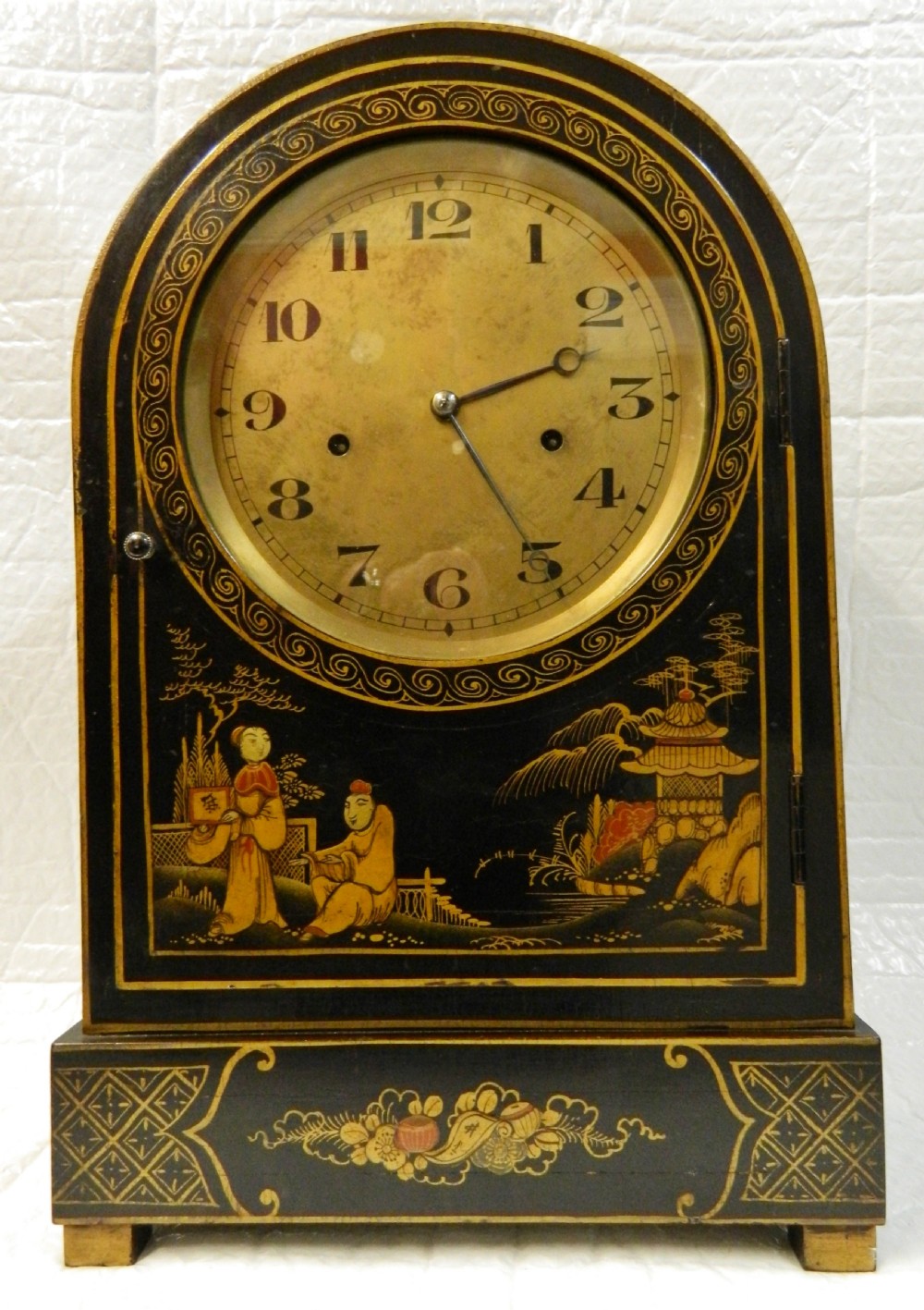 large chinoiserie bracket clock
