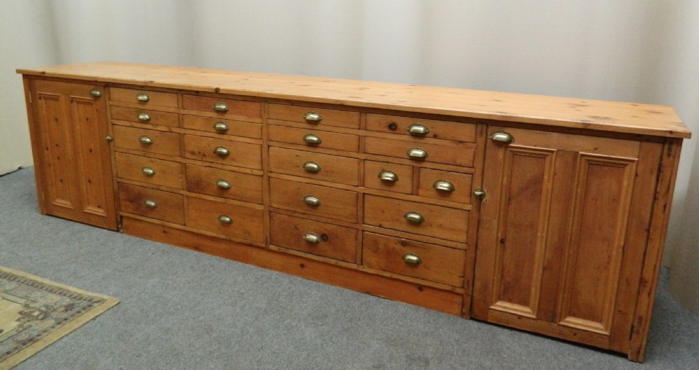 large pine shop counter