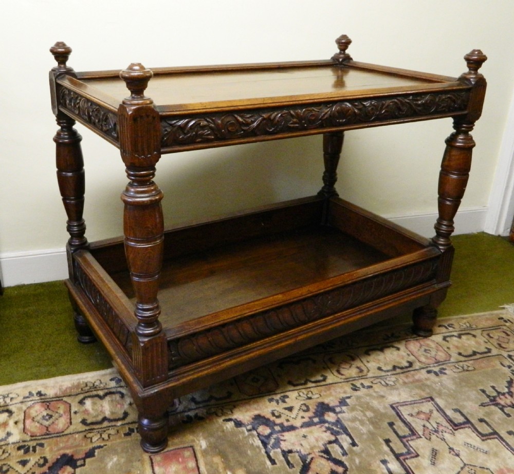 carved oak dumb waiter buffet