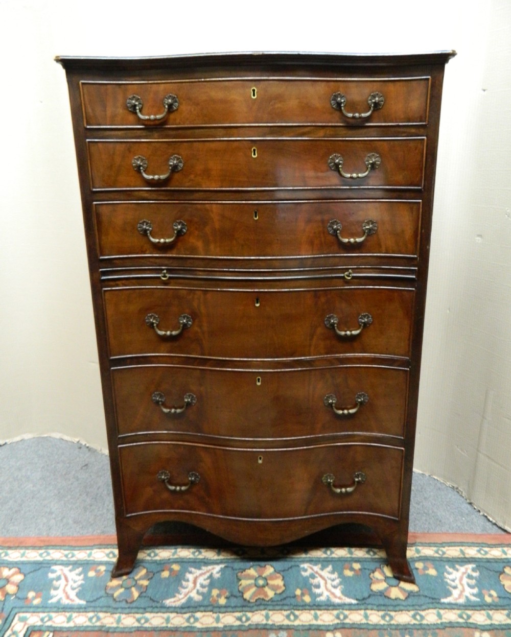 mahogany tallboy chest of drawers