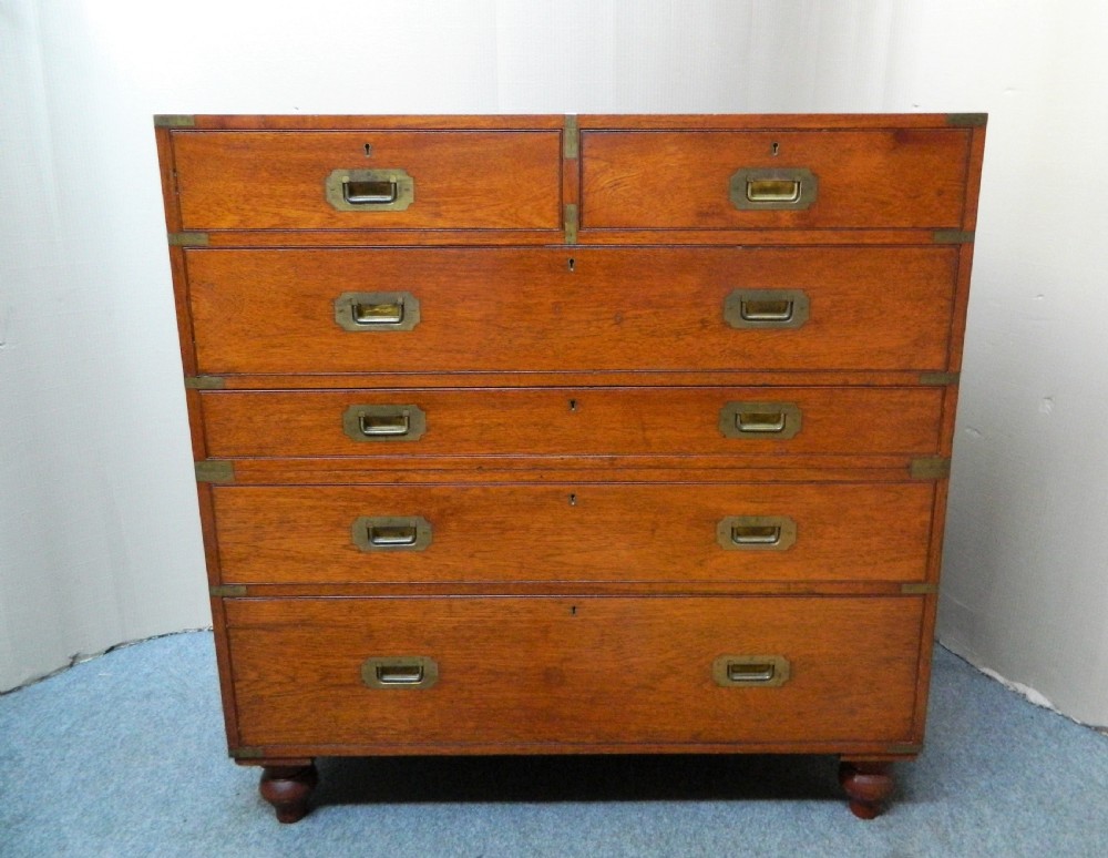 teak military campaign chest of drawers army navy