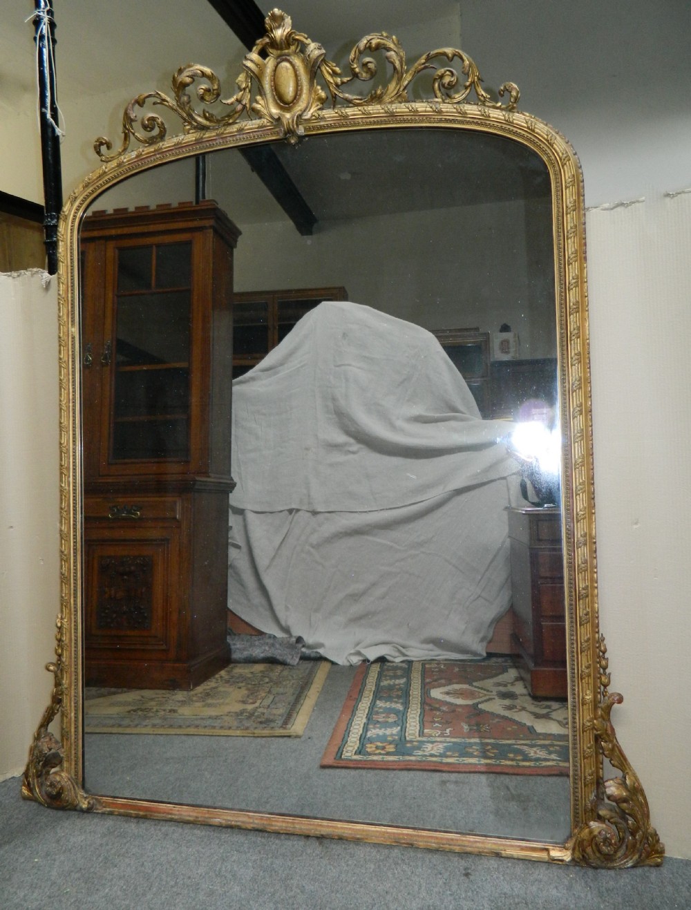 very large gilt mirror