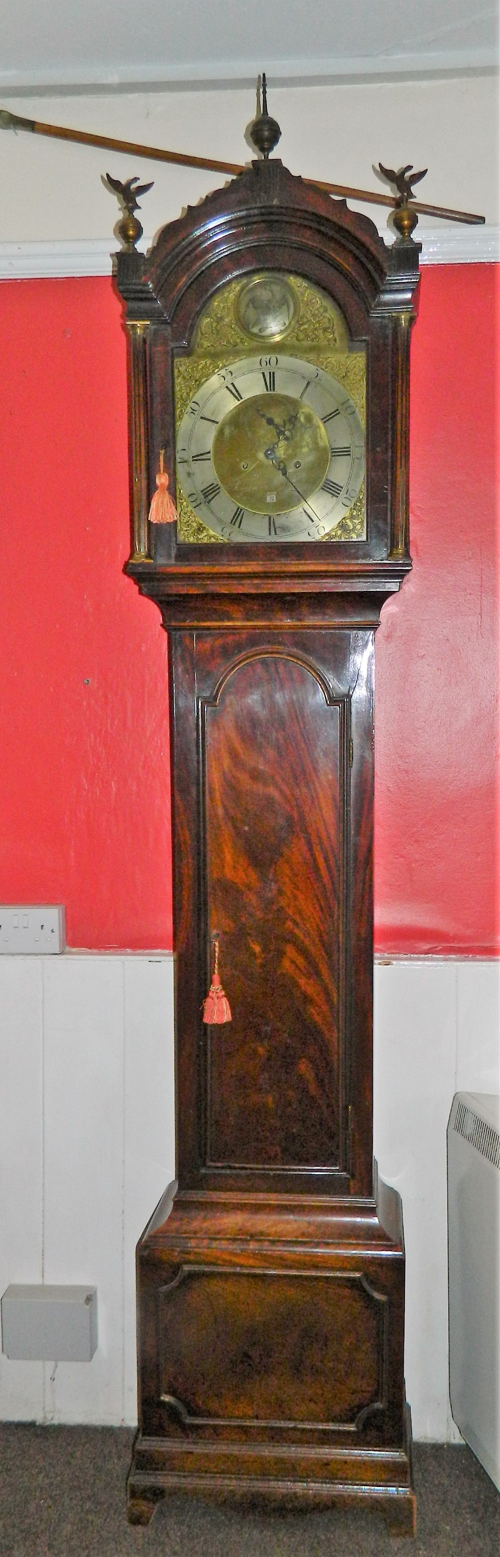 mahogany longcase clock timewell of london