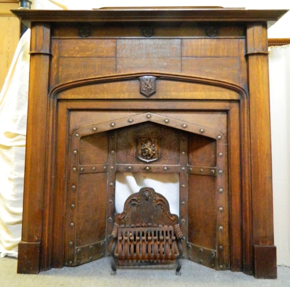 large oak fire surround