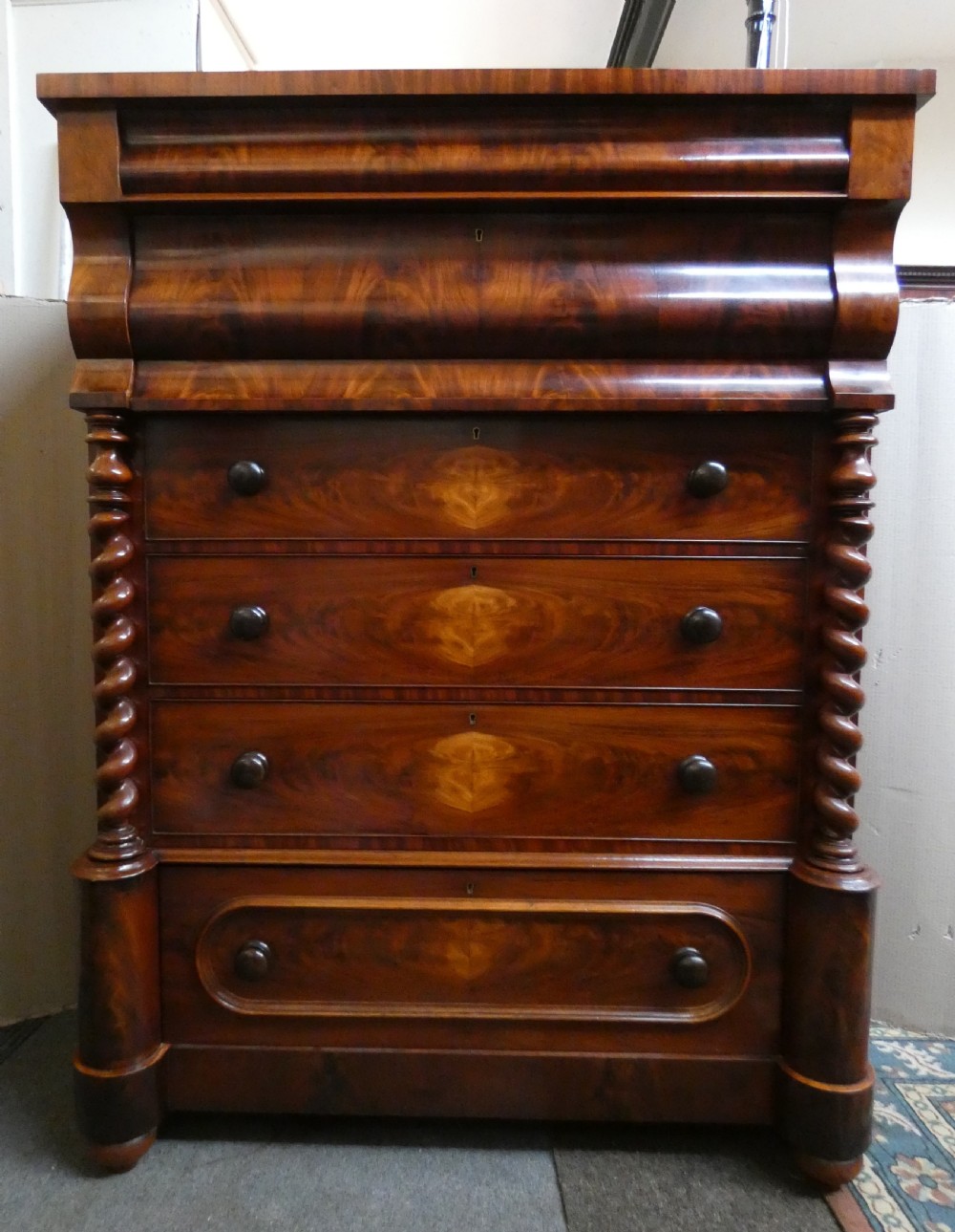 large mahogany scottish chest of drawers scotch chest of drawers