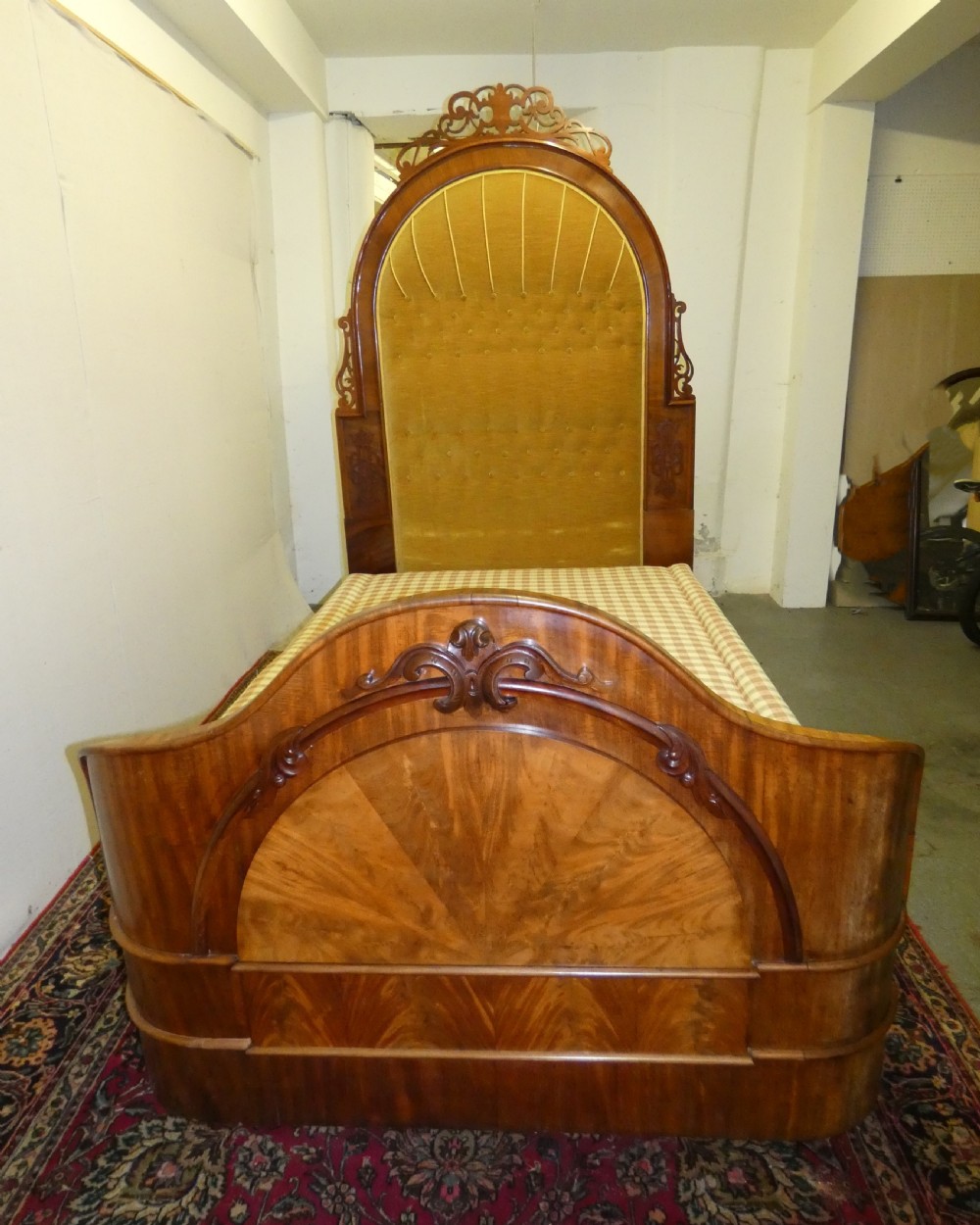mahogany double bed