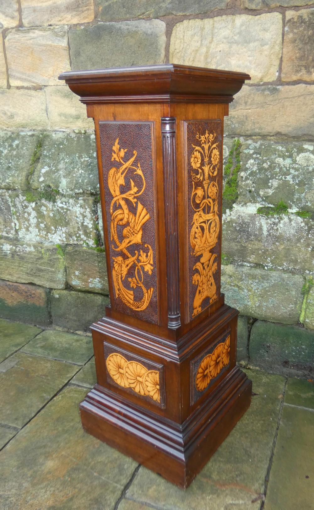 mahogany pedestal column