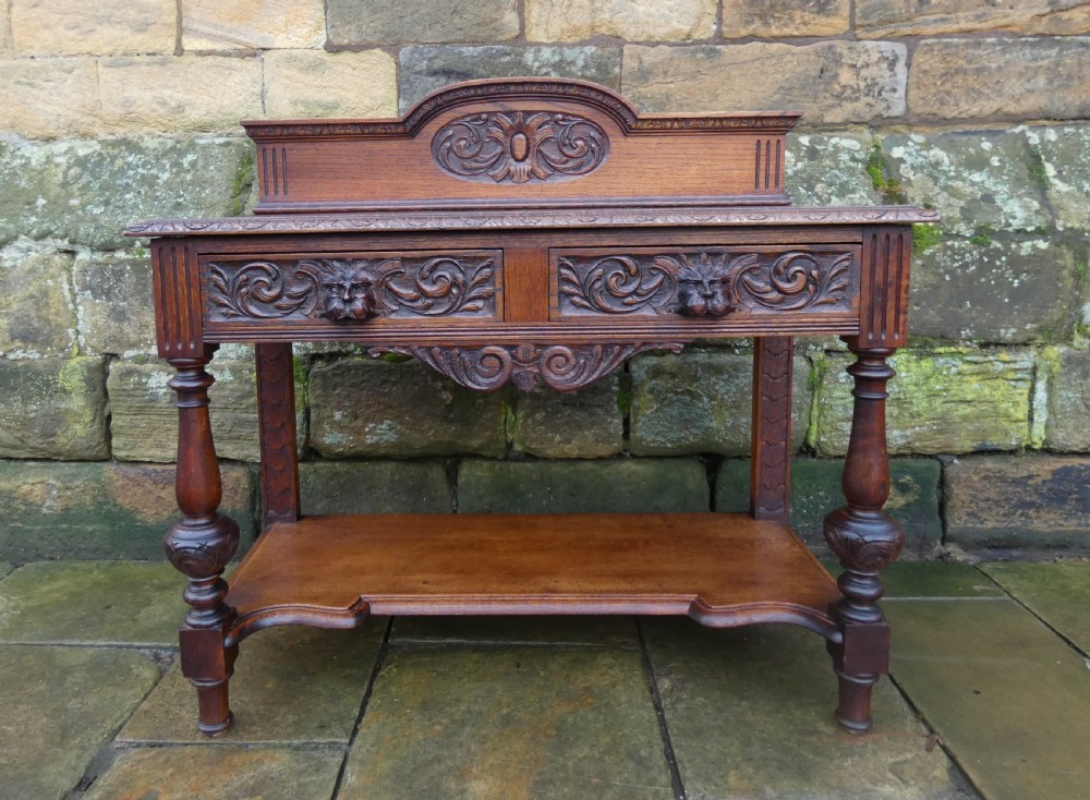 oak hall table