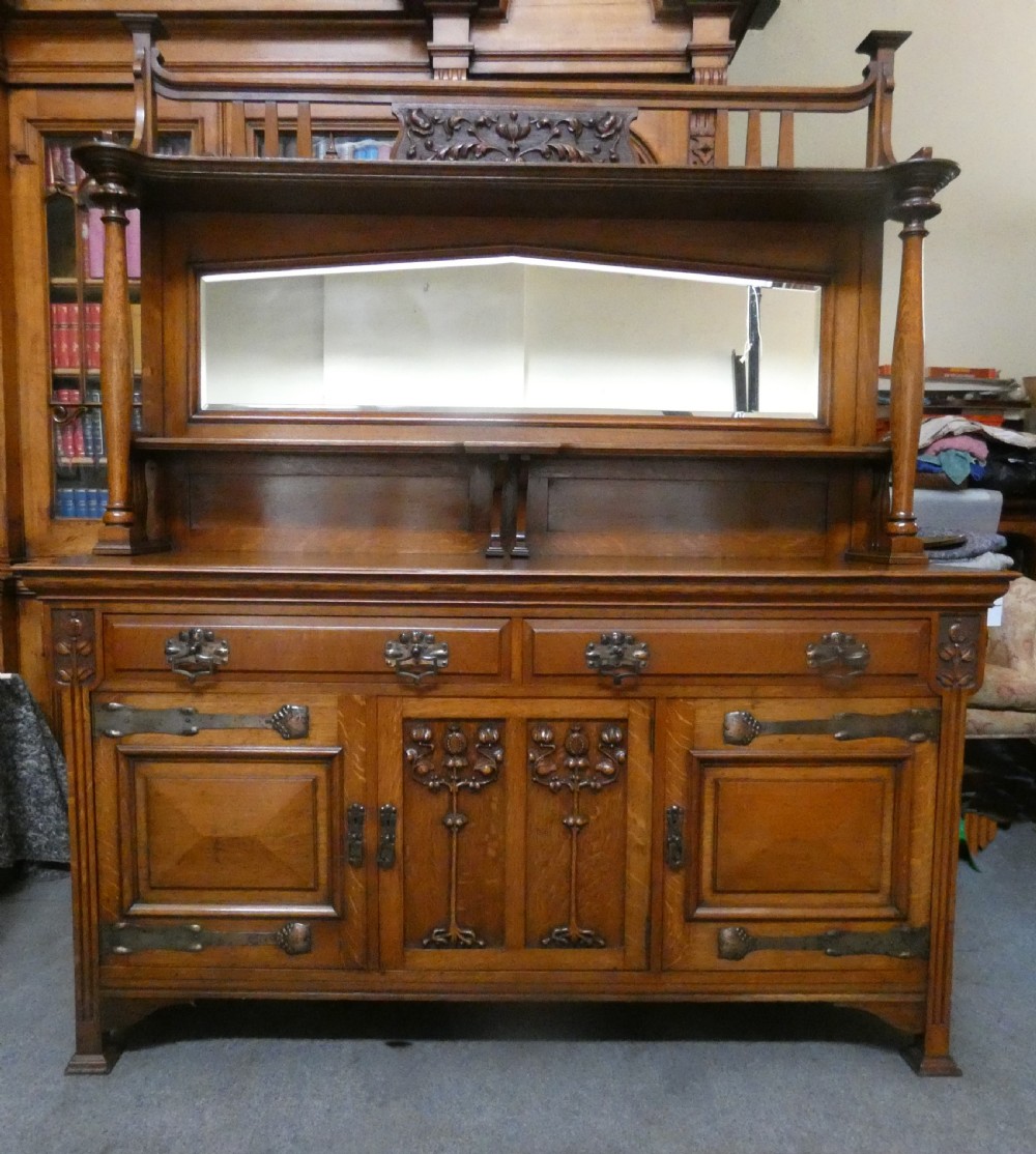 arts crafts oak sideboard gardner son glasgow
