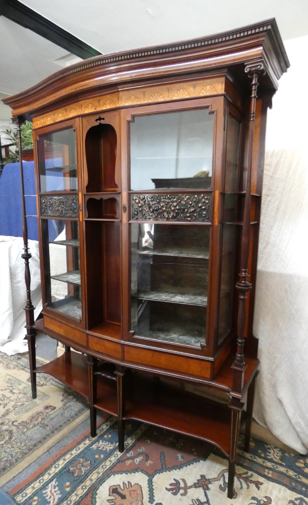 exceptional art nouveau display cabinet