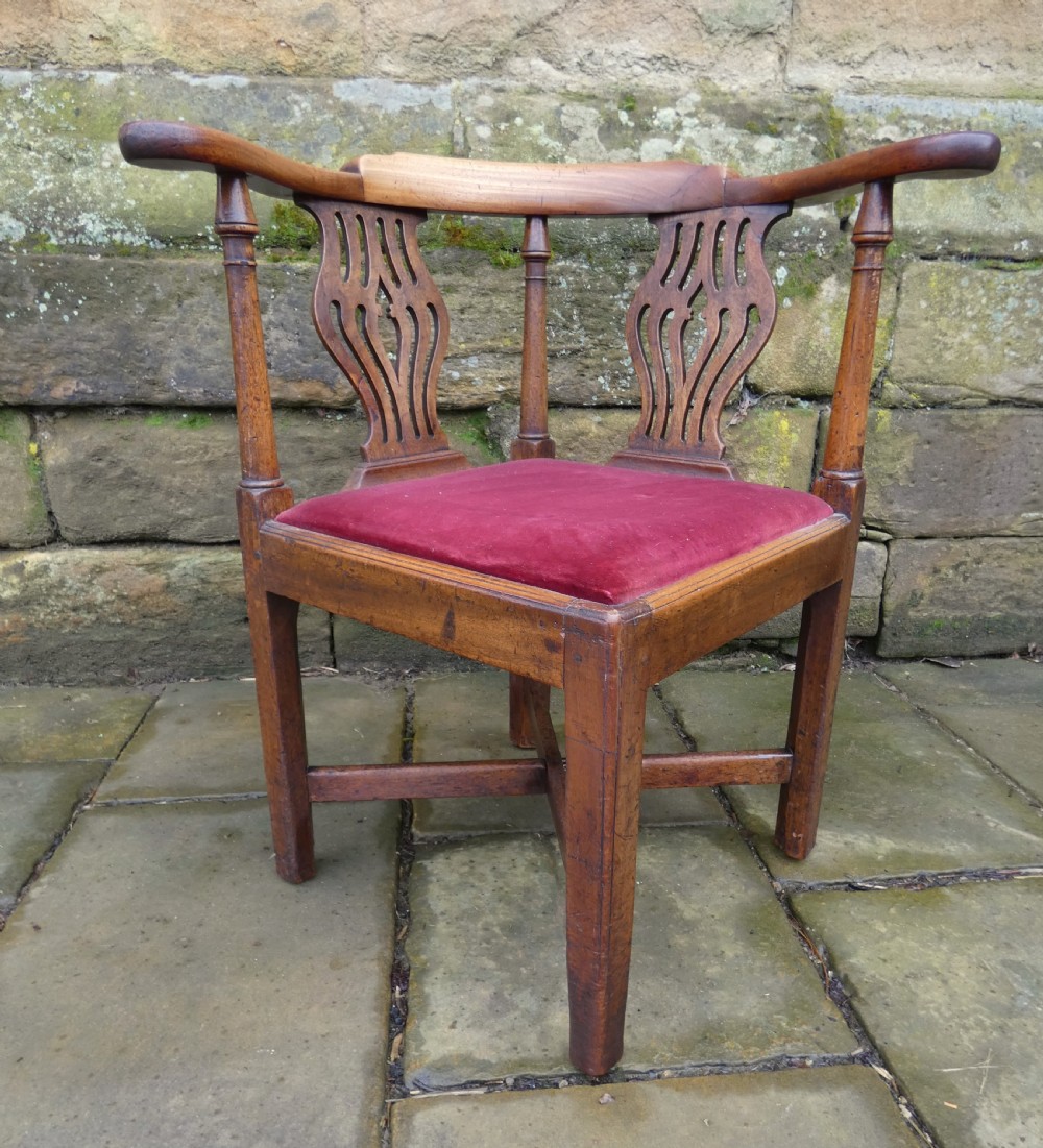 georgian mahogany corner chair