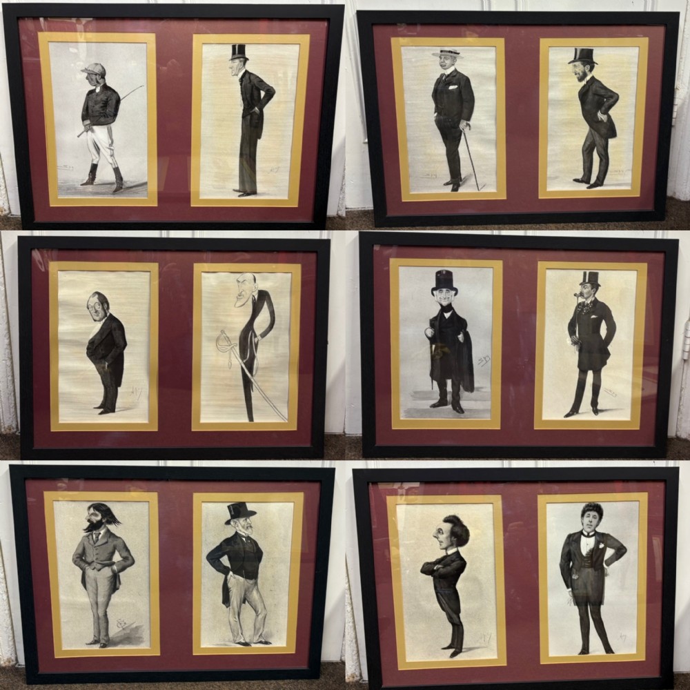 set of 12 vanity fair spy prints