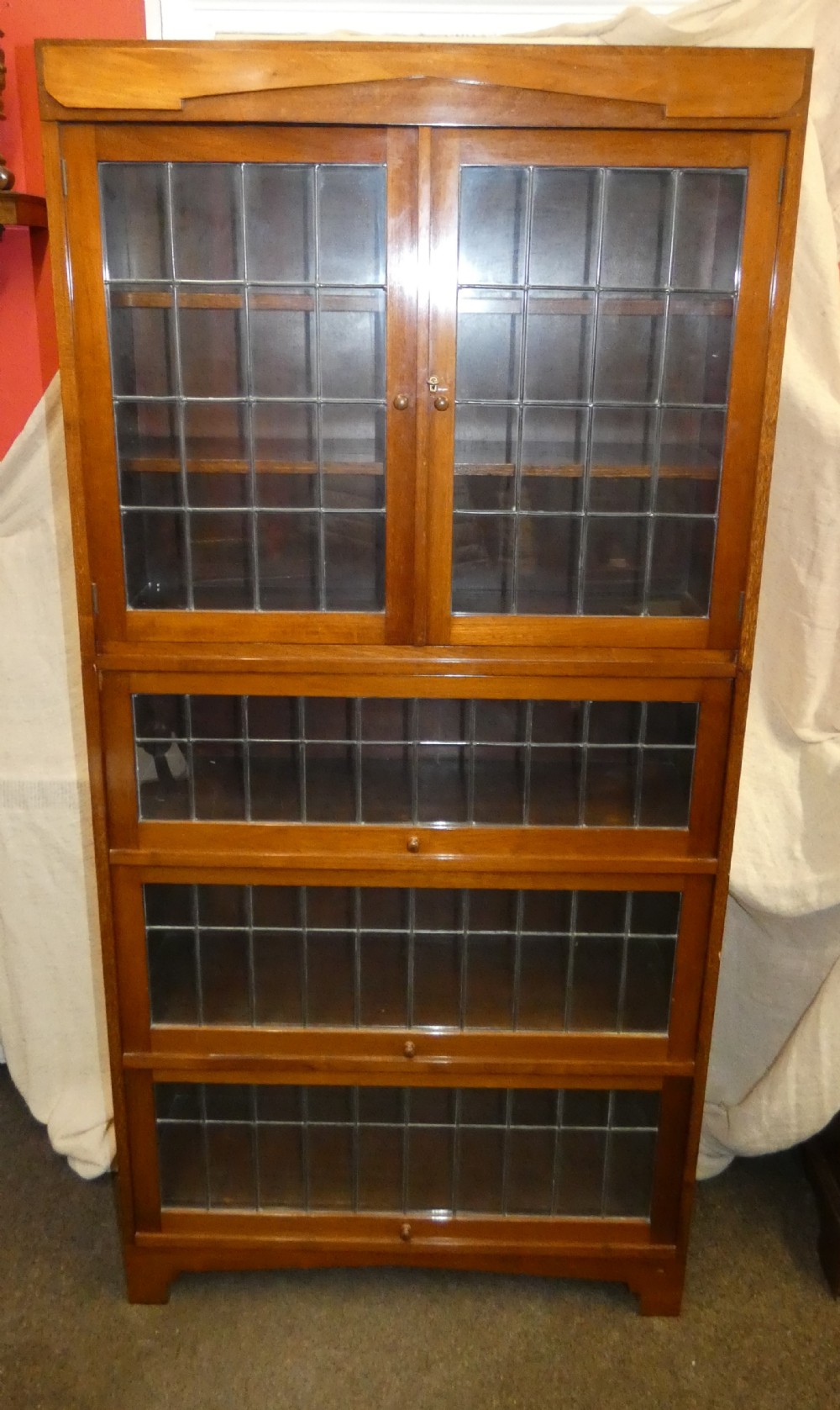 mahogany stacking bookcase