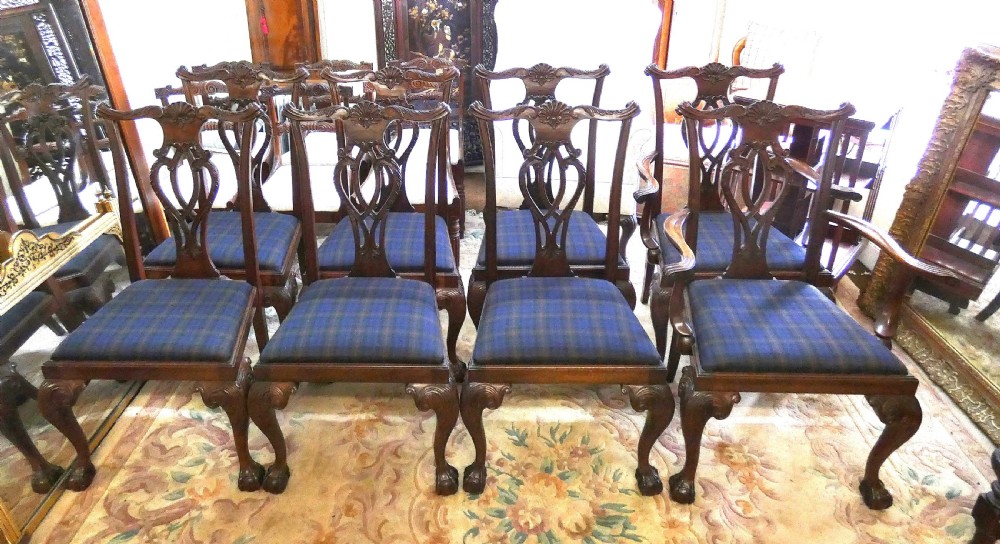 set of 8 mahogany dining chairs